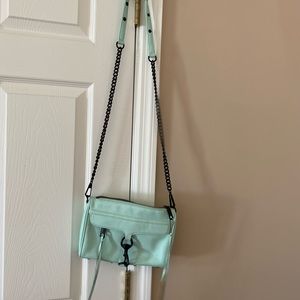 Rebecca Minkoff Mac Mint Green Leather Cross Body Bag